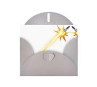 VVXBHGR Gray Holiday greeting check blank card and pearl beautiful blank note block Rocket launch countdown prints