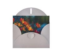 VVXBHGR Gray Holiday greeting check blank card and pearl beautiful blank note block Tulips in the car window prints
