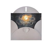 VVXBHGR Gray Holiday greeting check blank card and pearl beautiful blank note block Twinkling Moon prints