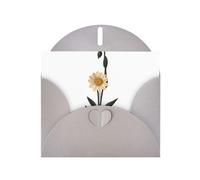 VVXBHGR Gray Holiday greeting check blank card and pearl beautiful blank note block Unknown Flower prints