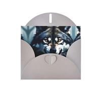 VVXBHGR Gray Holiday greeting check blank card and pearl beautiful blank note block Wolf With Bared Fangs prints