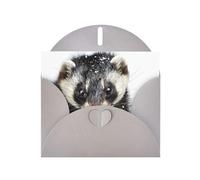 VVXBHGR Gray Holiday greeting check blank card and pearl beautiful blank note block Wolverine in the Snow prints