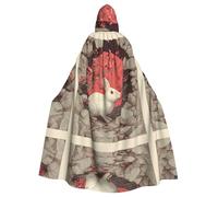 VVXBHGR Halloween adult hooded cape Resurrection Animal Hole Prints comfortable and soft with large brim suitable for dances parties and gatheringss
