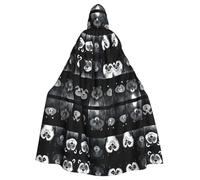 VVXBHGR Halloween adult hooded cape Six ink-wash animals Prints comfortable and soft with large brim suitable for dances parties and gatheringss