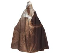 VVXBHGR Halloween adult hooded cape Wind marks on the sand dunes Prints comfortable and soft with large brim suitable for dances parties and gatheringss