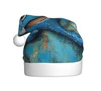 VVXBHGR Happy blue starfish Prints Christmas Hat for Adult material is soft and lightweight
