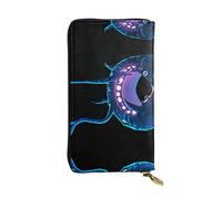 VVXBHGR Leather Long Clutch Wallet Strange Creature Prints Comfortable and Lightweight Zipper Closure for Storing Coins and Credit Cards.