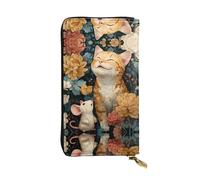 VVXBHGR Leather Long Clutch Wallet The Little Mouse I Adore Prints Comfortable and Lightweight Zipper Closure for Storing Coins and Credit Cards.