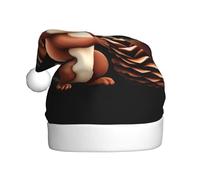 VVXBHGR Little squirrel stealing pine cones Prints Christmas Hat for Adult material is soft and lightweight