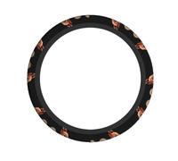 VVXBHGR Little squirrel stealing pine cones Prints Steering Wheel Cover for Women and Men Durable, Non-Slip, Elastic, Easy to Install, for Sedans, SUVs, ATVs, Trucks