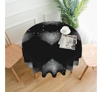 VVXBHGR Love made of musical notes Prints Round Decorative Tablecloth 60 in for Indoor and Outdoor Dining, Parties, Weddings