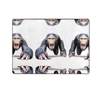 VVXBHGR Manic gorilla Prints Carpet 80x58 in Area Rug for Living Room, Office, Coffee Table, Bed, Balcony - Soft, Fluffy, Water Absorbent, Durable