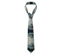 VVXBHGR Men's Necktie A ship in the storm Prints Soft & Comfortable, Non-Deforming, Fade-Resistant, Durable with Excellent Verticality