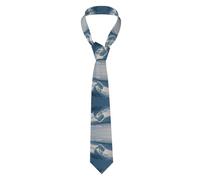 VVXBHGR Men's Necktie Arctic fox on the snowy plains Prints Soft & Comfortable, Non-Deforming, Fade-Resistant, Durable with Excellent Verticality