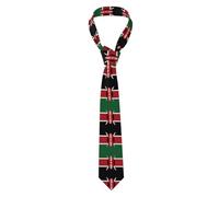VVXBHGR Men's Necktie Flag of Kenya Prints Soft & Comfortable, Non-Deforming, Fade-Resistant, Durable with Excellent Verticality