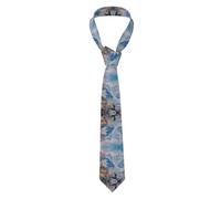 VVXBHGR Men's Necktie Flowers on snowy mountains Prints Soft & Comfortable, Non-Deforming, Fade-Resistant, Durable with Excellent Verticality
