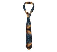 VVXBHGR Men's Necktie Giraffe chasing stars Prints Soft & Comfortable, Non-Deforming, Fade-Resistant, Durable with Excellent Verticality
