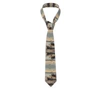 VVXBHGR Men's Necktie Seals along the coast Prints Soft & Comfortable, Non-Deforming, Fade-Resistant, Durable with Excellent Verticality