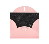VVXBHGR Pink Holiday greeting check blank card and pearl beautiful blank note block A dense cluster of stars prints