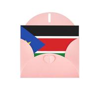 VVXBHGR Pink Holiday greeting check blank card and pearl beautiful blank note block Flag of South Sudan prints