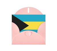 VVXBHGR Pink Holiday greeting check blank card and pearl beautiful blank note block Flag of the Bahamas prints