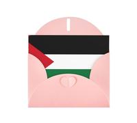 VVXBHGR Pink Holiday greeting check blank card and pearl beautiful blank note block Flag of the State of Palestine prints