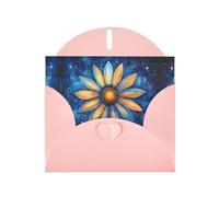VVXBHGR Pink Holiday greeting check blank card and pearl beautiful blank note block Flowers among the stars prints