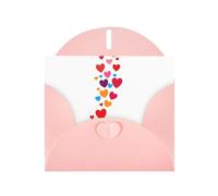 VVXBHGR Pink Holiday greeting check blank card and pearl beautiful blank note block Flying love bubbles prints