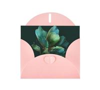 VVXBHGR Pink Holiday greeting check blank card and pearl beautiful blank note block Fusion of flowers and butterflies prints