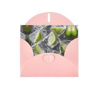 VVXBHGR Pink Holiday greeting check blank card and pearl beautiful blank note block Limes on the rocks. prints