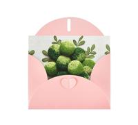 VVXBHGR Pink Holiday greeting check blank card and pearl beautiful blank note block Little green cookies. prints