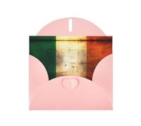 VVXBHGR Pink Holiday greeting check blank card and pearl beautiful blank note block Retro Irish flag prints