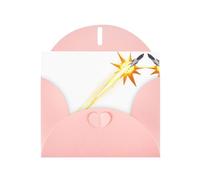 VVXBHGR Pink Holiday greeting check blank card and pearl beautiful blank note block Rocket launch countdown prints