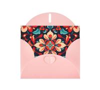 VVXBHGR Pink Holiday greeting check blank card and pearl beautiful blank note block Visual Impact Petals prints