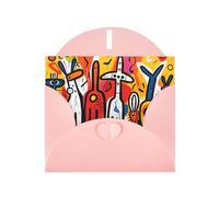 VVXBHGR Pink Holiday greeting check blank card and pearl beautiful blank note block Weird graffiti prints