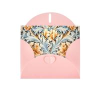 VVXBHGR Pink Holiday greeting check blank card and pearl beautiful blank note block White-orange pattern prints