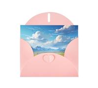 VVXBHGR Pink Holiday greeting check blank card and pearl beautiful blank note block Wide open prairie. prints