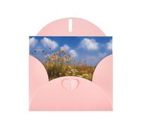 VVXBHGR Pink Holiday greeting check blank card and pearl beautiful blank note block Wildflowers on the prairie prints