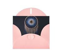 VVXBHGR Pink Holiday greeting check blank card and pearl beautiful blank note block Woven dream catcher prints