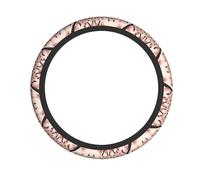 VVXBHGR Pink peach tree Prints Steering Wheel Cover for Women and Men Durable, Non-Slip, Elastic, Easy to Install, for Sedans, SUVs, ATVs, Trucks