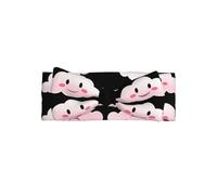 VVXBHGR Pink smiley white cloud Prints Baby Bow Headband - Soft, Skin-Friendly, and Stretchy Polyester Headband for Infants 0-6 Months