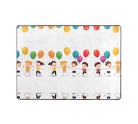 VVXBHGR Playing kids Prints Carpet 80x58 in Area Rug for Living Room, Office, Coffee Table, Bed, Balcony - Soft, Fluffy, Water Absorbent, Durable