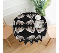 VVXBHGR Polar Bear Prints Round Decorative Tablecloth 60 in for Indoor and Outdoor Dining, Parties, Weddings