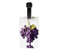 VVXBHGR Purple Grapes Prints Luggage tag Type Luggage identifier Suitable for Both Men and Women, Printed with Multifunctional and Cute Tags