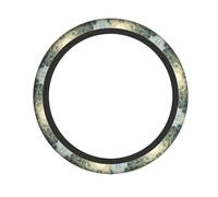 VVXBHGR Rainbow beside the tree Prints Steering Wheel Cover for Women and Men Durable, Non-Slip, Elastic, Easy to Install, for Sedans, SUVs, ATVs, Trucks