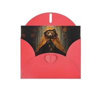 VVXBHGR Red Holiday greeting check blank card and pearl beautiful blank note block A little bear in a cloak prints