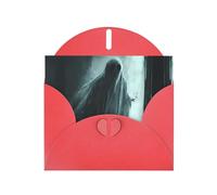 VVXBHGR Red Holiday greeting check blank card and pearl beautiful blank note block A terrifying ghost prints