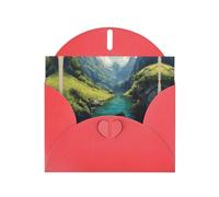 VVXBHGR Red Holiday greeting check blank card and pearl beautiful blank note block Boats in the Valley prints