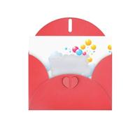 VVXBHGR Red Holiday greeting check blank card and pearl beautiful blank note block Bubble hiding in the clouds prints