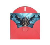 VVXBHGR Red Holiday greeting check blank card and pearl beautiful blank note block Flying Dragon prints